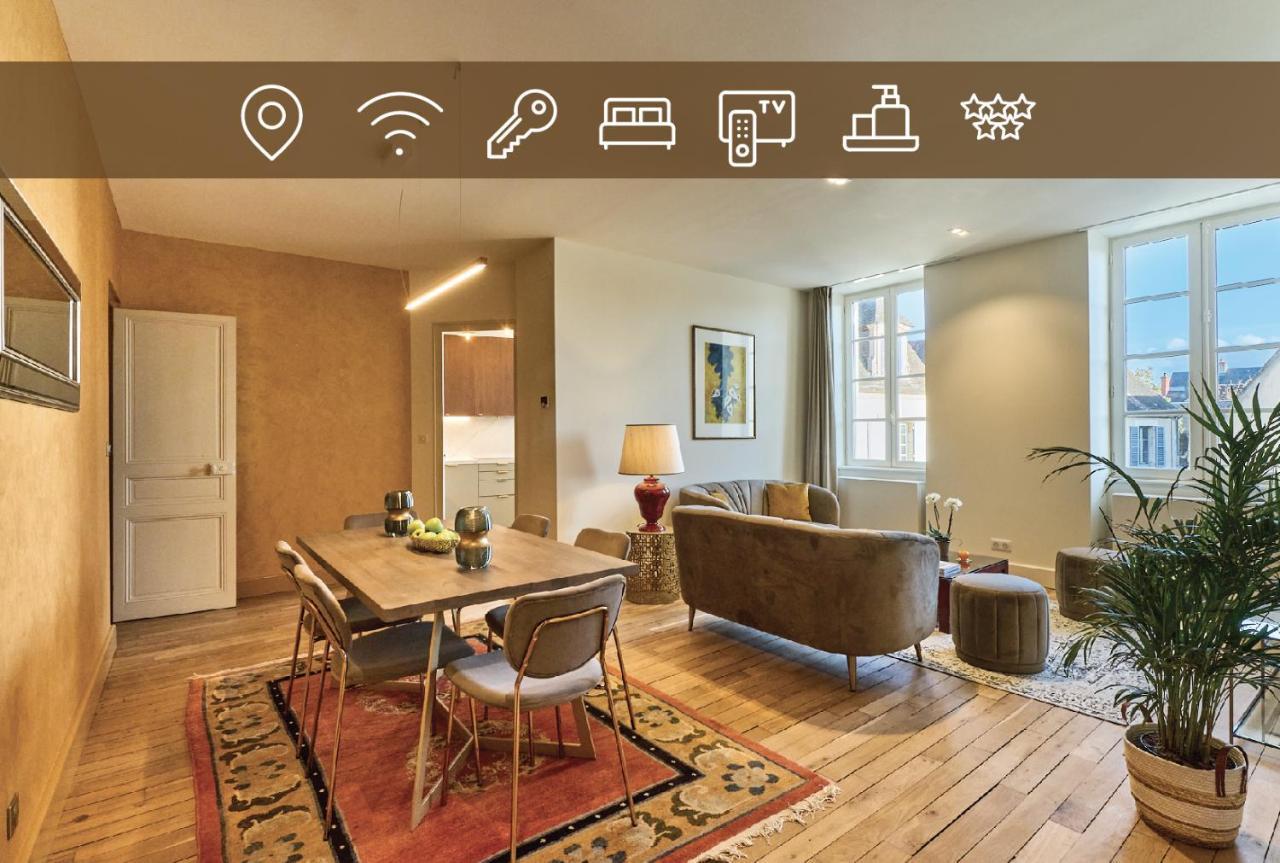 Appartement Montagnon - Les Suites Du Palais - Classe 4 Etoiles, Parking Prive, Vue Cathedrale, 3 Chambres, Primo C0Nciergerie Невер Екстериор снимка